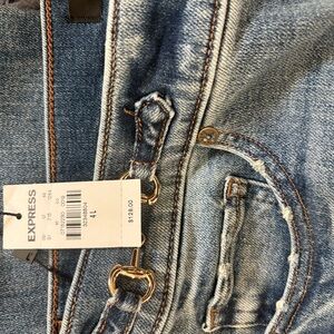 Express Women's Light Blue Denim Overalls